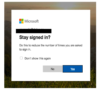 Login stay signed in