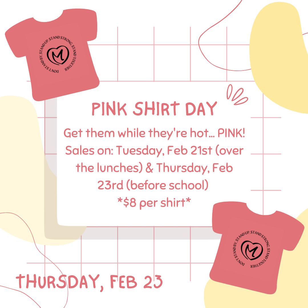 Pink Shirt Day Feb 23