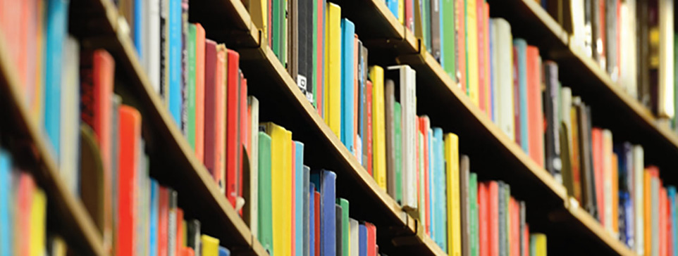 Books on a shelf